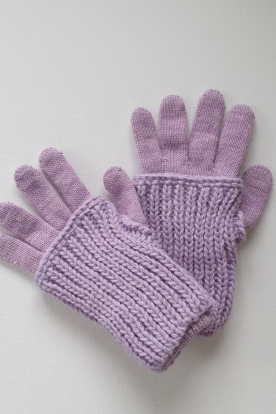 Rękawiczki z nakładkami - fioletowe